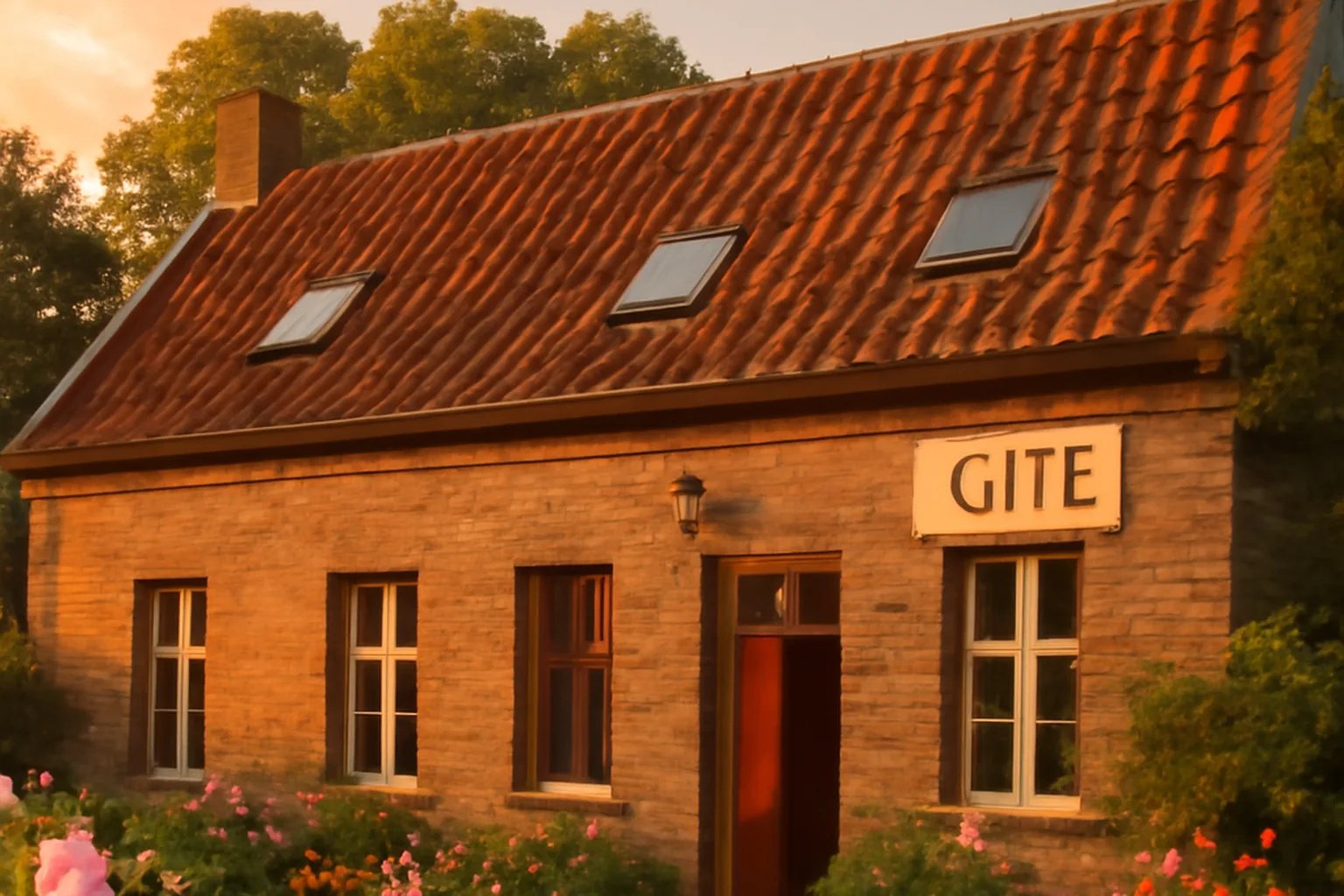 Gîte rural en briques flamandes avec jardin dans les Monts de Flandre